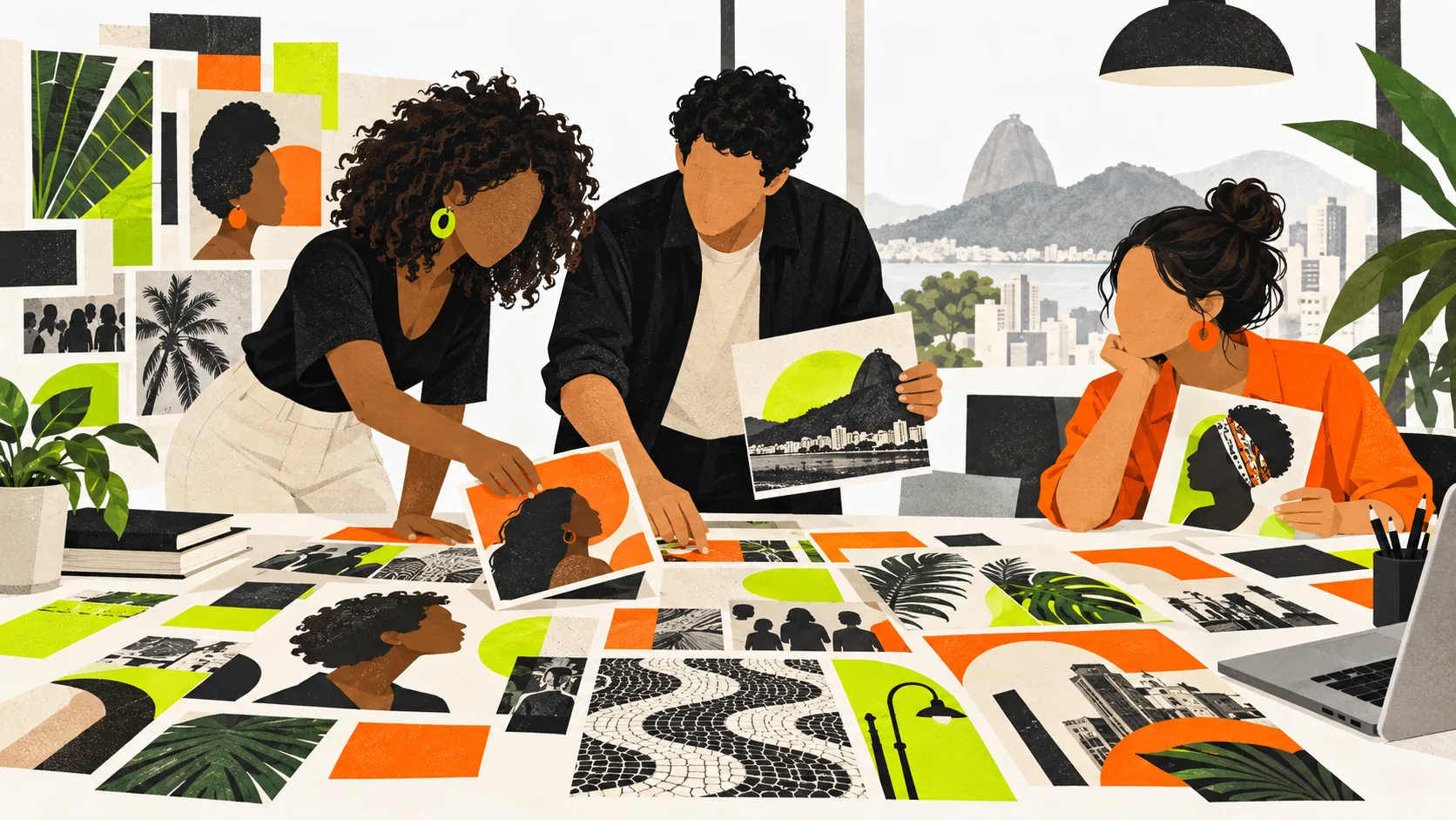 A diverse Brazilian creative team develops a campaign from different audience references