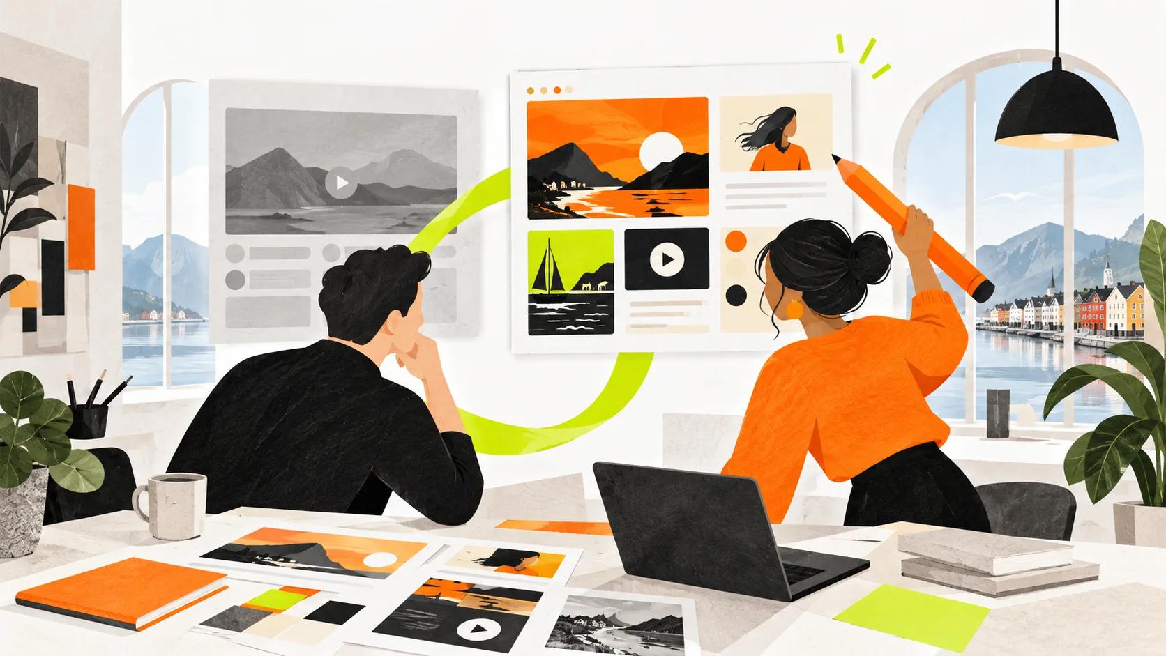 Editors review Norwegian website and video prototypes for clearer communication